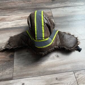 Wild Wear Men’s Safety Trapper Hat Reflective OSFM Quilted Vegan One Size